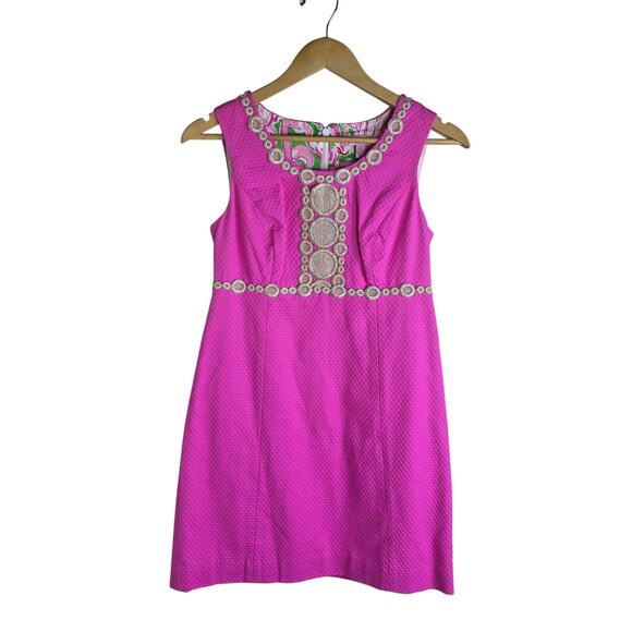 Lilly Pulitzer Rosie Shift Dress Lined Hot Pink Size 0 Barbiecore NWOT - Picture 1 of 12